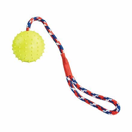 HIP HOP Gumový míč na laně  7cm, přírodní guma