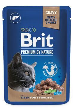 Brit Premium Cat kapsička Liver for Sterilised 100g