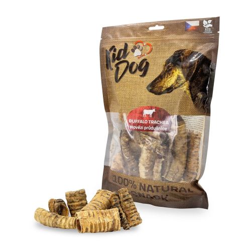 KIDDOG 100% Natural Snack, hovězí trachea 4-8 cm / 300g