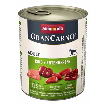 Konzerva ANIMONDA Gran Carno hovězí + kachní srdce 800g