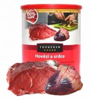 Topstein Hovězí a srdce v plechu 800g (1)