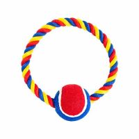 HIP HOP bavlněný kruh s tenisákem 6cm,18cm/140g červená, modrá, bílá