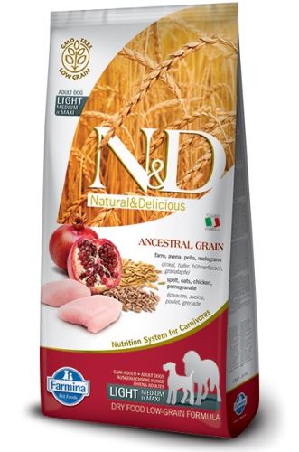 N&D Low Grain DOG Light Medium/Large Chicken & Pomegranate 2,5kg