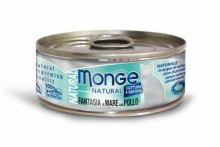 MONGE NATURAL mořské plody s kuřecím masem pro kočky 80g (1)