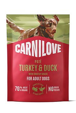Carnilove Dog Pouch Paté Turkey & Duck with Timothy Grass 300g
