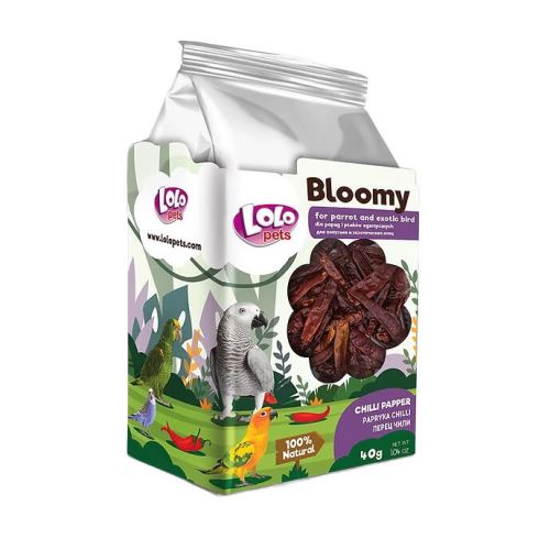 BLOOMY chilli papričky pro papoušky a exoty, 40g