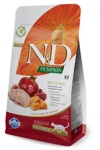 N&D Grain Free Pumpkin CAT NEUTERED Quail & Pomegranate 1,5kg