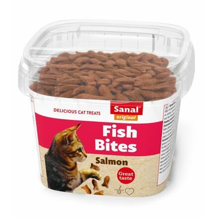 SANAL FISH BITES - snack rybičky pro kočky 75g