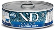 N&amp;D CAT OCEAN Adult Sea Bass &amp; Squid &amp; Shrimps 80g
