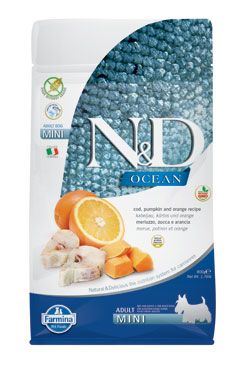 N&D OCEAN DOG Grain Free Adult Mini Codfish & Pumpkin & Orange 800g