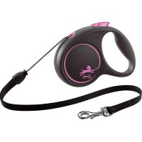 Flexi Black Design lanko M 5m růžová Flexi Black Design lanko M 5m růžová