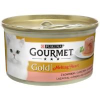 Gourmet Gold Melting heart paštika s omáčkou uvnitř, losos 85g (1)