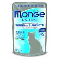 MONGE NATURAL kapsička tuňák v želé se sleděm pro kočky 80g (1)