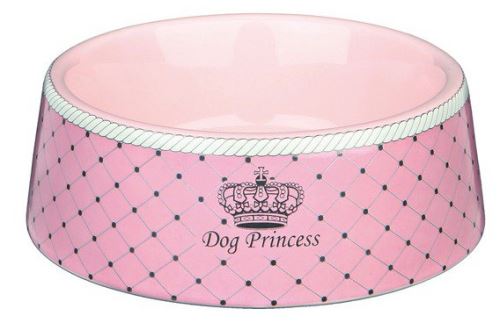 DOG PRINCESS - keramická miska růžová 0,45l/16cm
