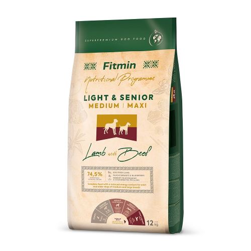 Fitmin Medium Maxi Light Senior Lamb With Beef 12kg