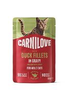 CARNILOVE Cat POUCH GRAVY rich in Duck enriched with Catnip 85g (1)
