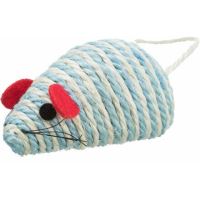 Myš se štěrchacími kuličkami uvnitř, sisal 10cm (1)