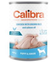 Calibra Dog konzerva Junior kuře s hnědou rýží 400g