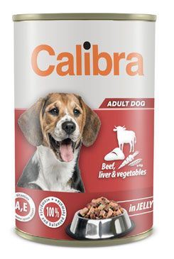 Calibra Dog konzerva Beef,liver&veget. in jelly 1240g NEW
