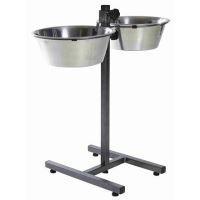 Psí bar, výška 60cm, 2x miska 4,5l/28cm, Trixie (1)