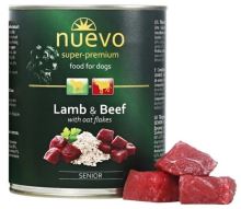 Nuevo pes senior jehněčí s ovesnými vločkami konzerva 800g (1)