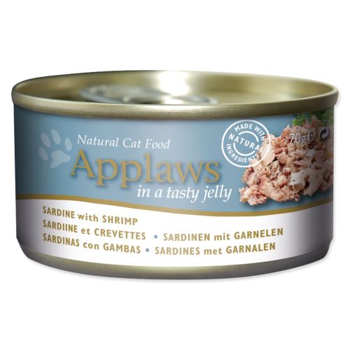 Applaws konzerva Cat JELLY sardinky a krevety v želé 70g