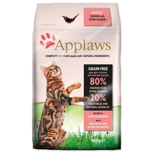 APPLAWS Dry Cat Chicken & Salmon - granule pro kočky s lososem 400g