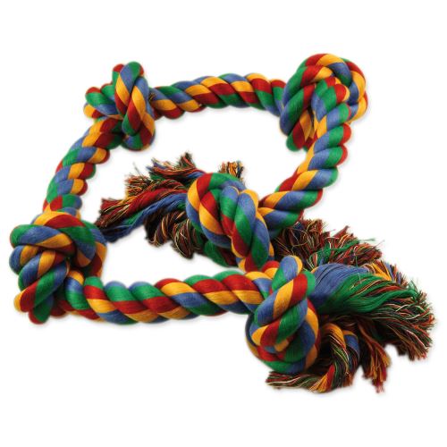 Uzel DOG FANTASY bavlněný barevný 5 knotů 95cm