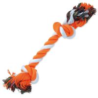 Uzel DOG FANTASY bavlněný oranžovo-bílý 2 knoty 30cm