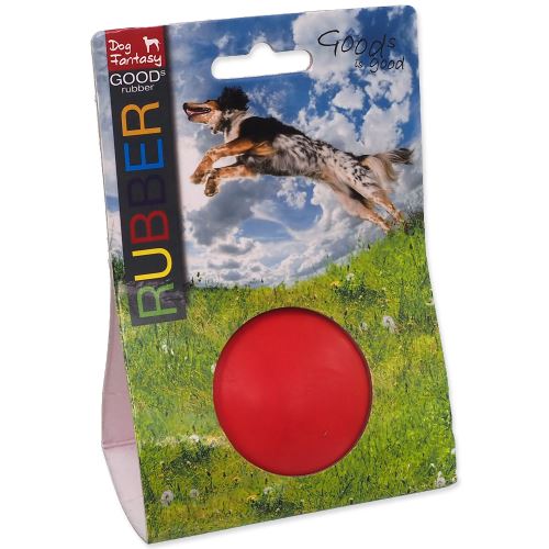 Hračka DOG FANTASY míč gumový házecí červený 6 cm 1ks