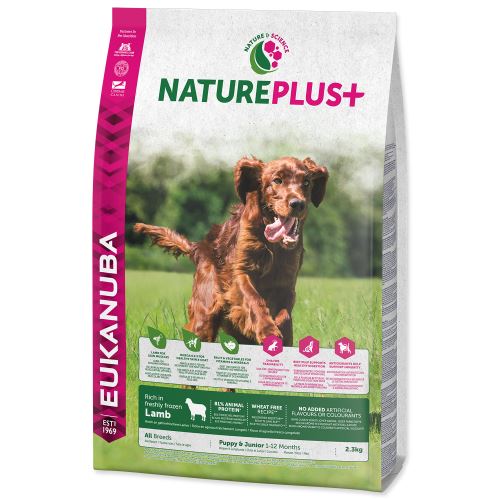 EUKANUBA Nature Plus+ Puppy & Junior Rich in freshly frozen Lamb 2,3kg