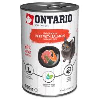 Konzerva ONTARIO Beef with Salmon flavoured with Spirulina 400g Konzerva ONTARIO Beef with Salmon flavoured with Spirulina 400g