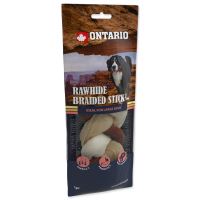 ONTARIO Rawhide Snack Braided Stick Mix 17,5cm