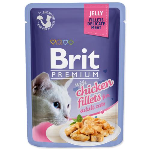 Kapsička BRIT Premium Cat Delicate Fillets in Jelly with Chicken 85g