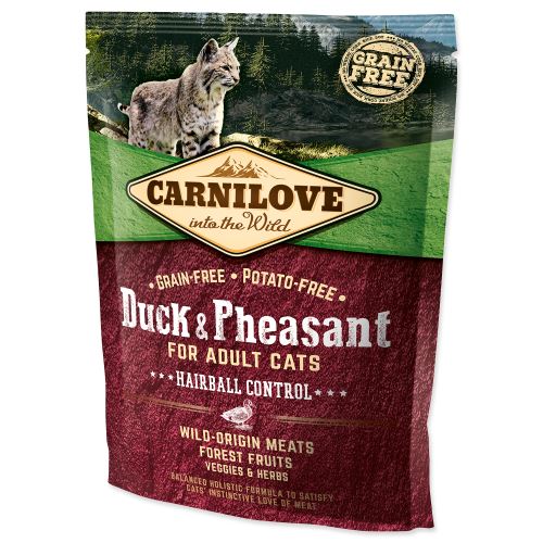 Carnilove Duck and Pheasant adult cats Hairball Control 400g