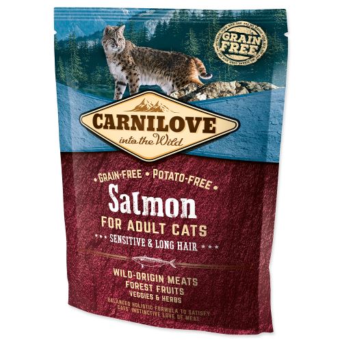 Carnilove Salmon Adult Cats Sensitive and Long Hair 400g