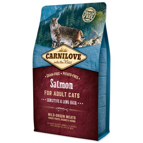 Carnilove Salmon Adult Cats Sensitive and Long Hair 2kg