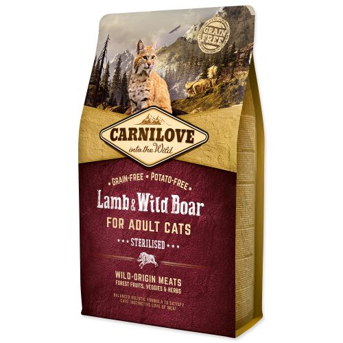 Carnilove Lamb and Wild Boar Adult Cats Sterilised 2kg