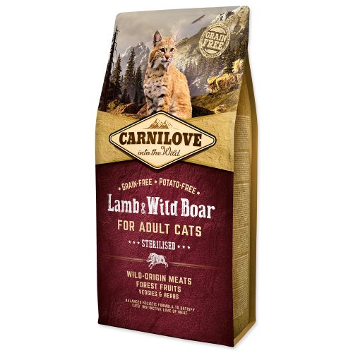 Carnilove Lamb and Wild Boar Adult Cats Sterilised 6kg