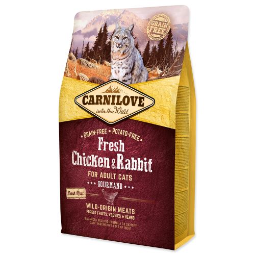 CARNILOVE Fresh Chicken & Rabbit Gourmand for Adult cats 2kg