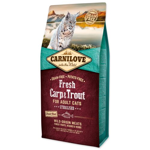 CARNILOVE Fresh Carp & Trout Sterilised for Adult cats 6kg