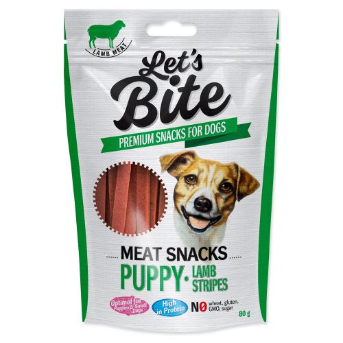 BRIT Let´s Bite Meat Snacks. Puppy Lamb Stripes 80g