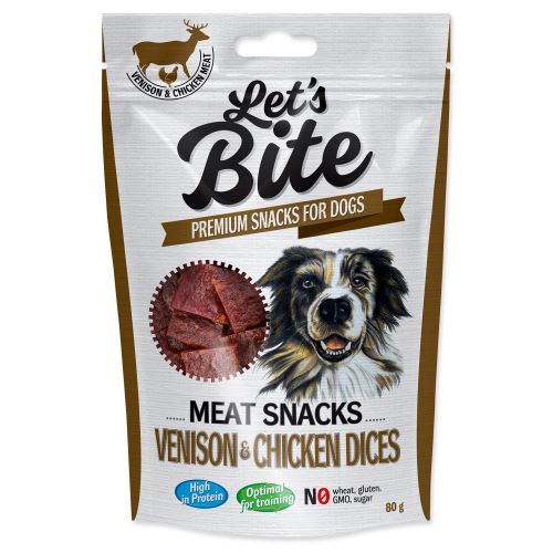 BRIT Let´s Bite Meat Snacks Venison & Chicken Dices 80g