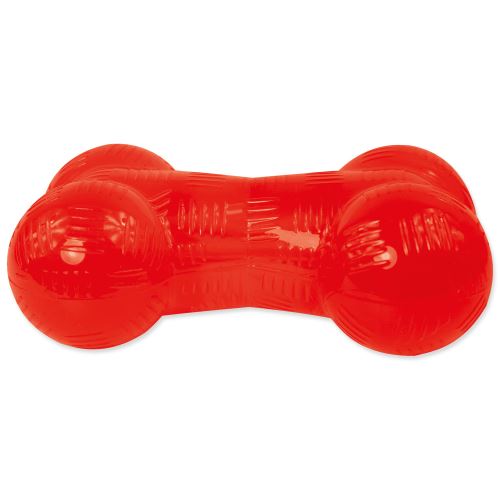 Hračka DOG FANTASY Strong kost gumová červená 11,4cm