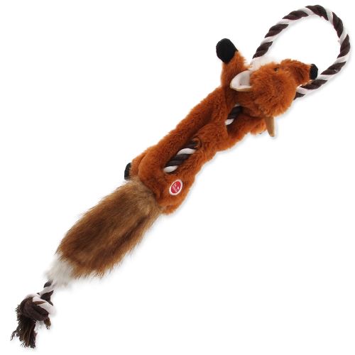 Hračka DOG FANTASY Skinneeez s provazem liška 57,5cm