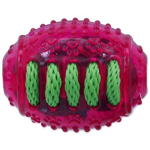 Hračka DOG FANTASY rugby míč gumový růžový 8cm