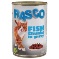 Konzerva RASCO Cat rybí kousky ve šťávě 400g