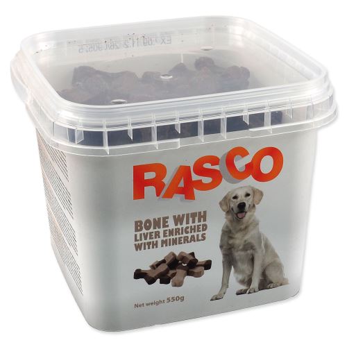 Pochoutka RASCO kost kalciová s játry 550g
