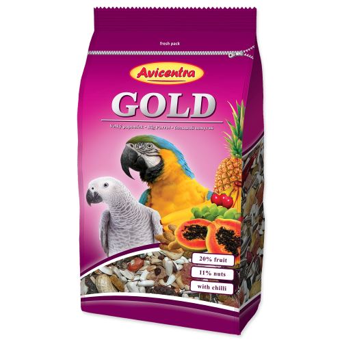 Krmivo AVICENTRA Gold pro velké papoušky 850g