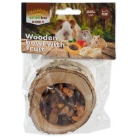 Miska NATURE LAND Nibble plněná ovocem dřevěná 120g Miska NATURE LAND Nibble plněná ovocem dřevěná 120g